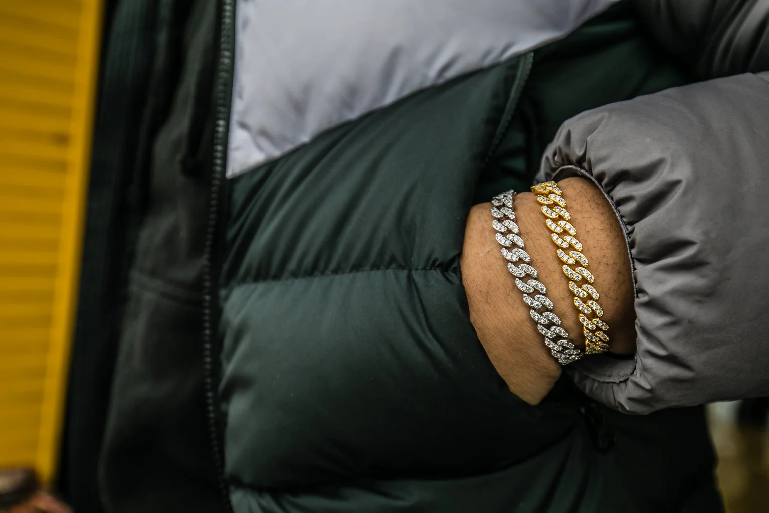 Studded Cuban Bracelet 8MM - Image 4