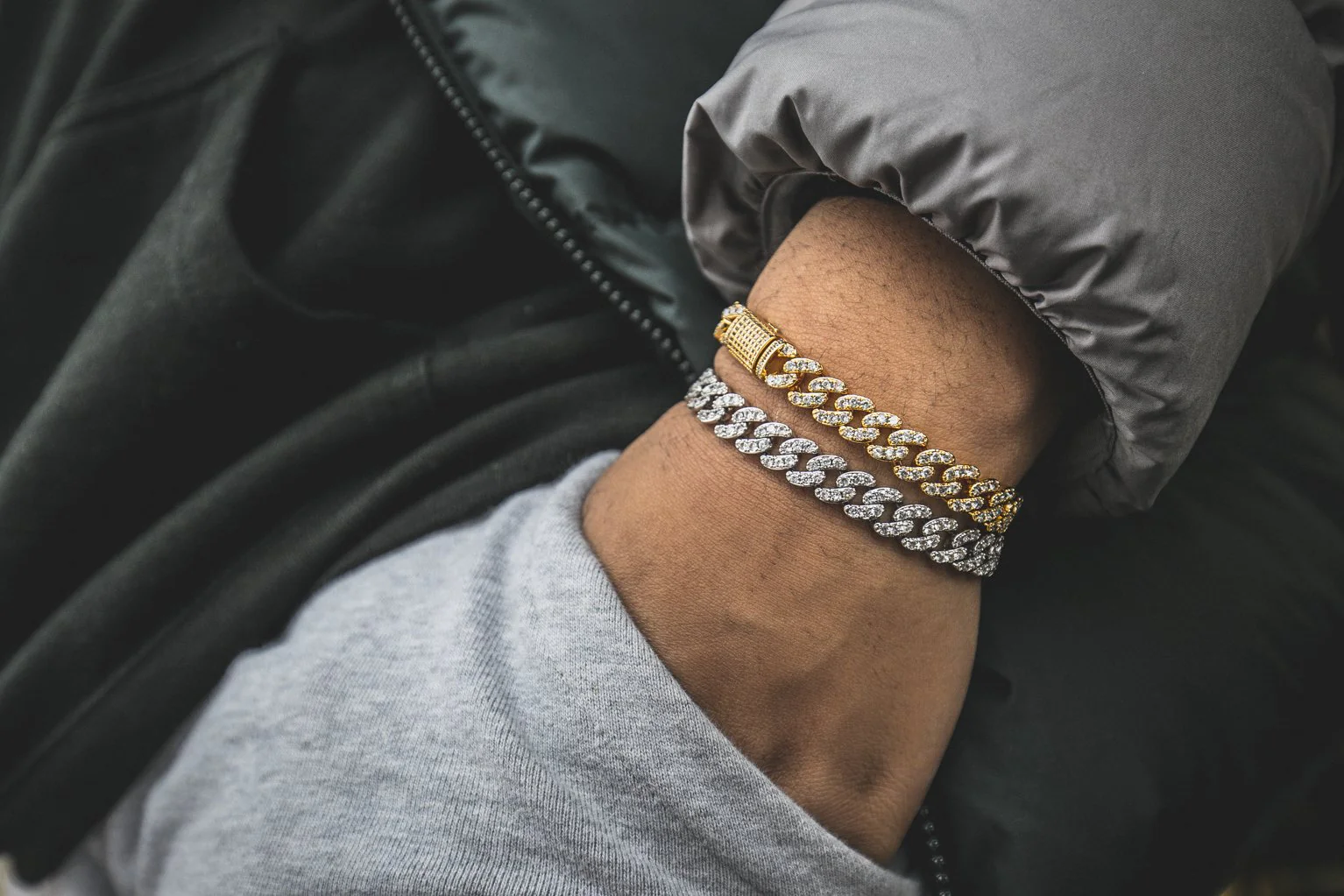 8MM Studded Cuban Bracelet Bundle - Image 3