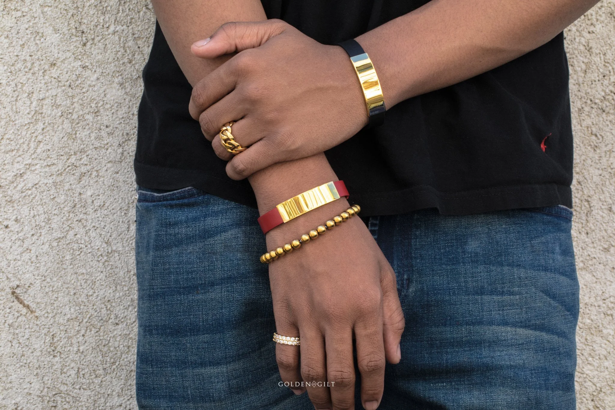 Beaded Moon Bracelet - 18k Gold Plated - Image 4