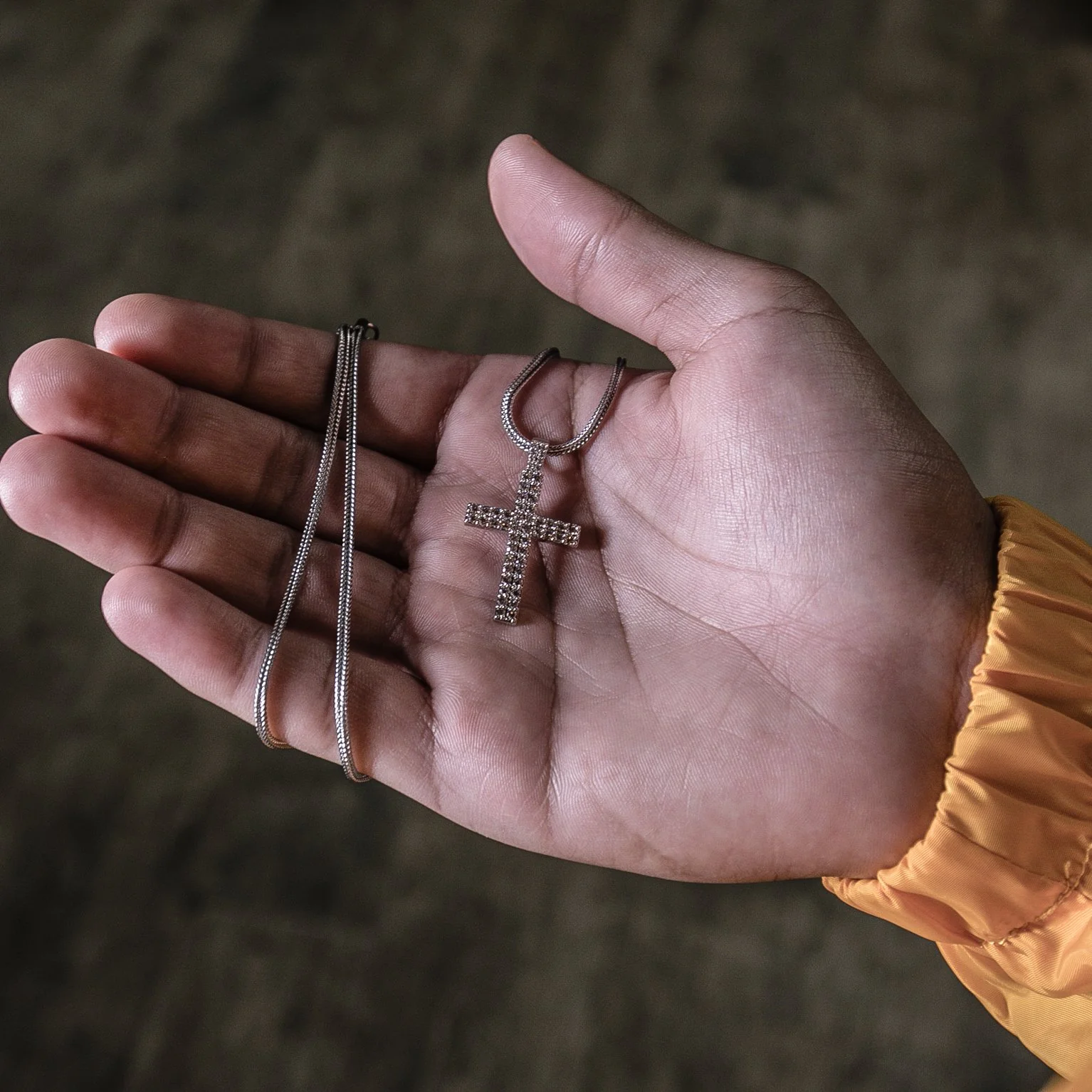 Silver Cross - Double Row Pendant - Image 4