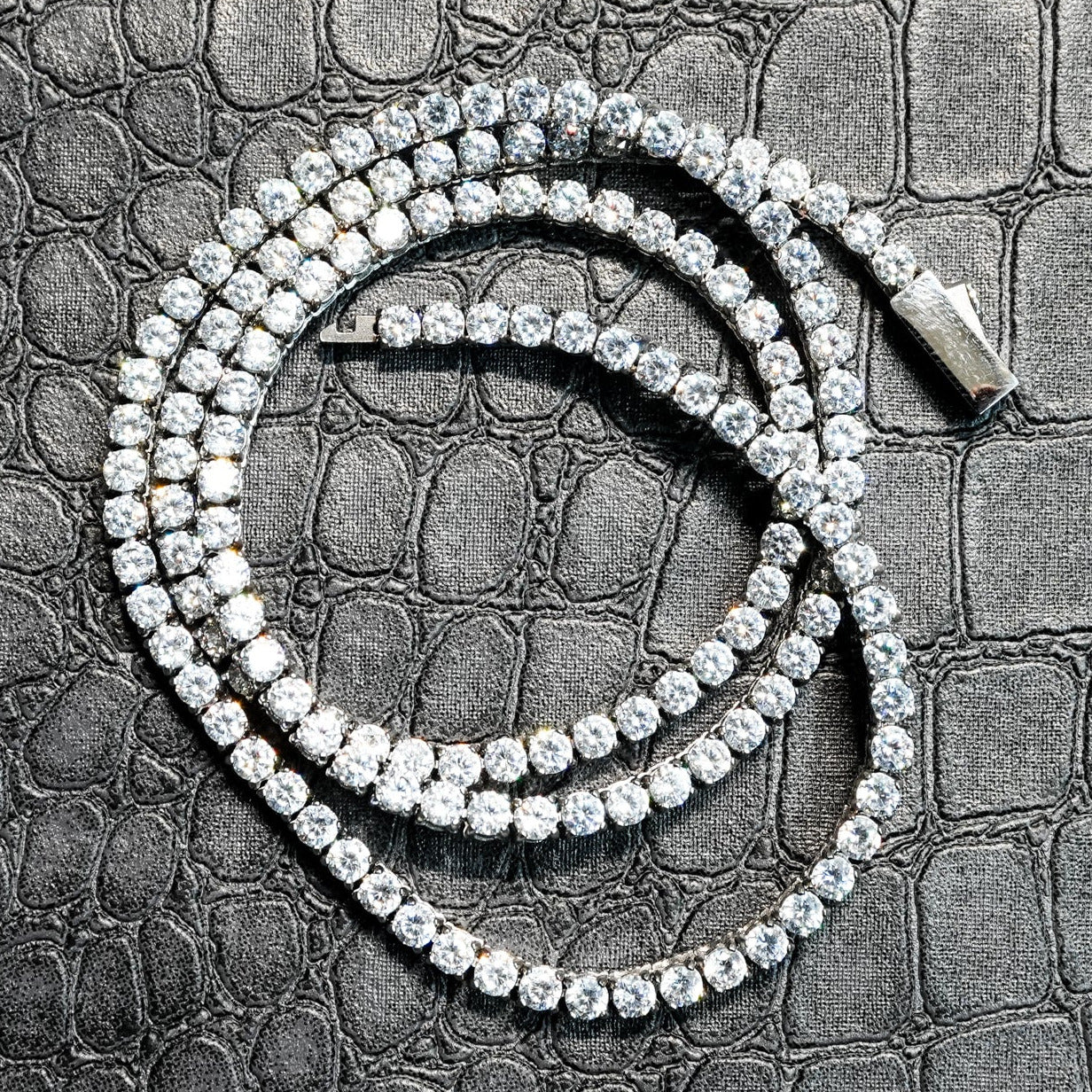 Tennis Necklace -3mm Stainless Steel - Image 6
