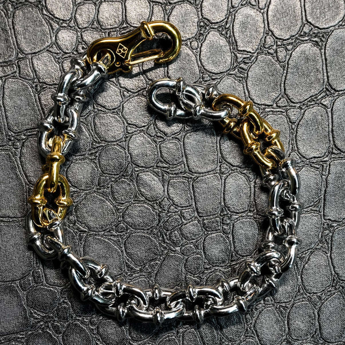 Two Tone Coil Chain Link Bracelet - Image 6